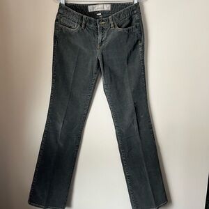 ATL, VINTAGE - Women's Green-Gray Corduroys, Gold Stitching, Soft